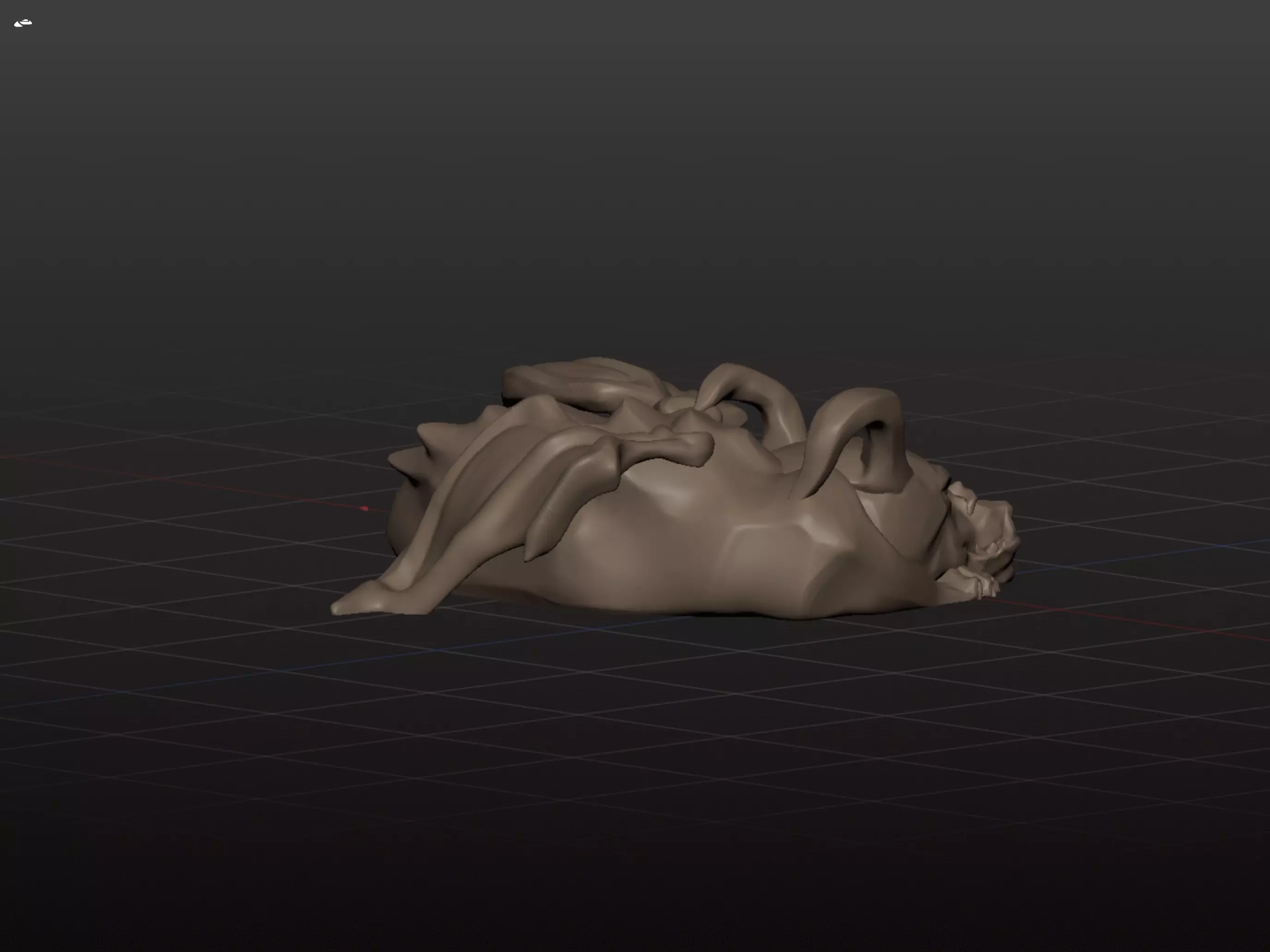 Stylized Sleeping Dragon Free 3D model_1