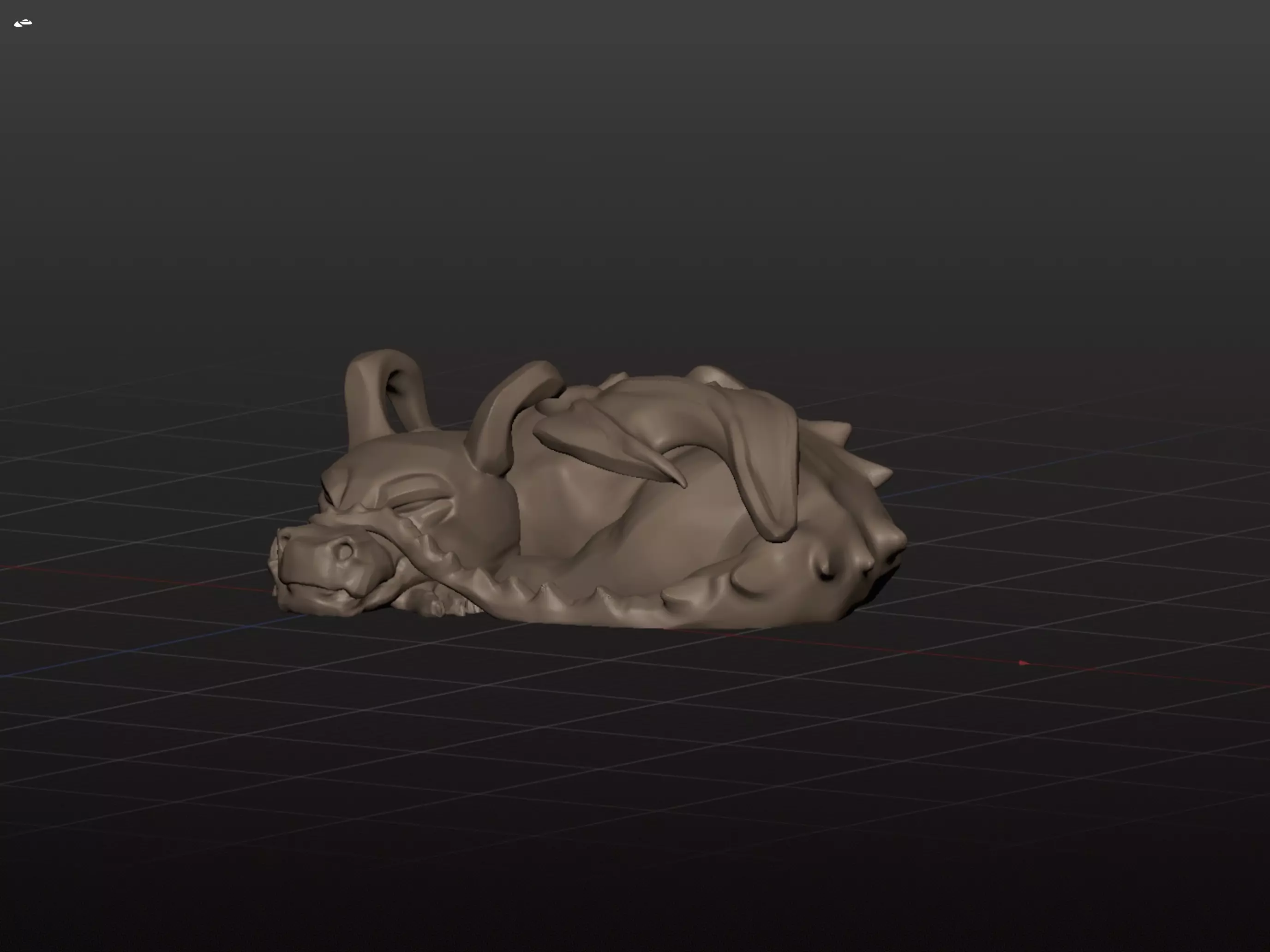 Stylized Sleeping Dragon Free 3D model_3