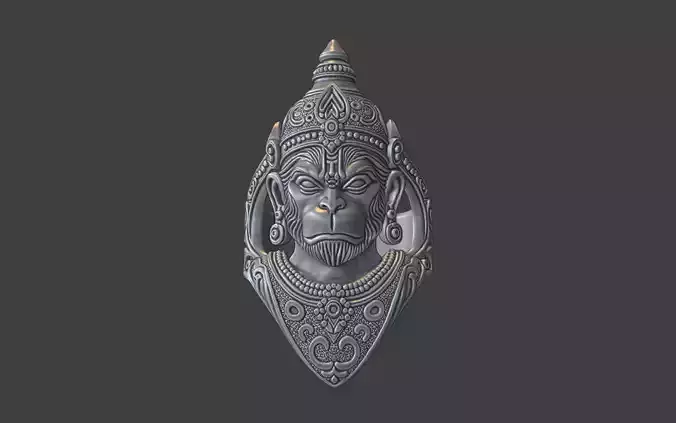 Lord Hanuman ring v2