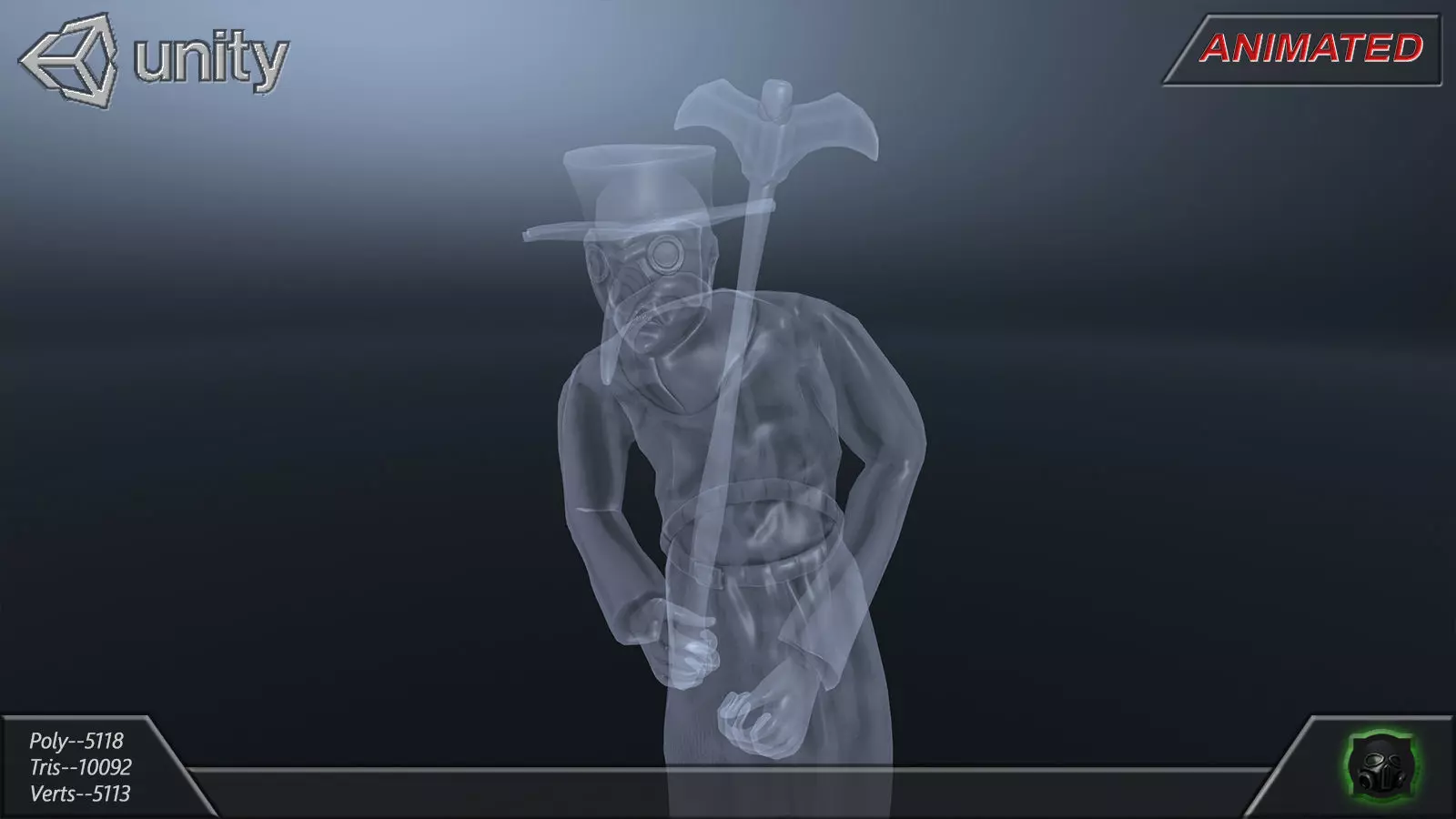 Fantasy character 12-- Ghost Low-poly 3D model_9