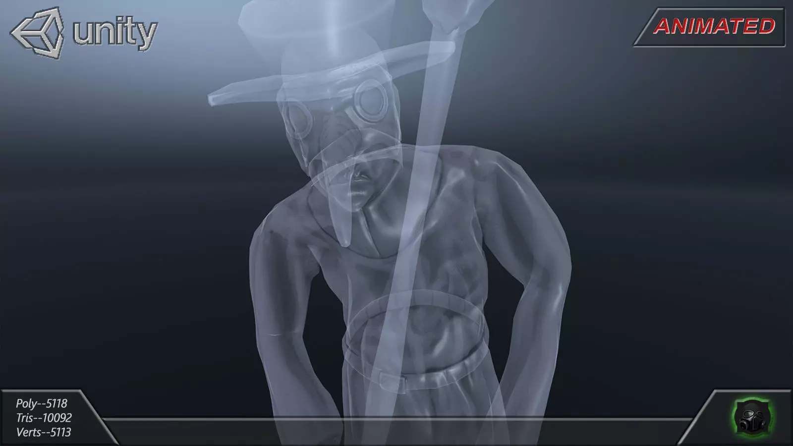 Fantasy character 12-- Ghost Low-poly 3D model_0