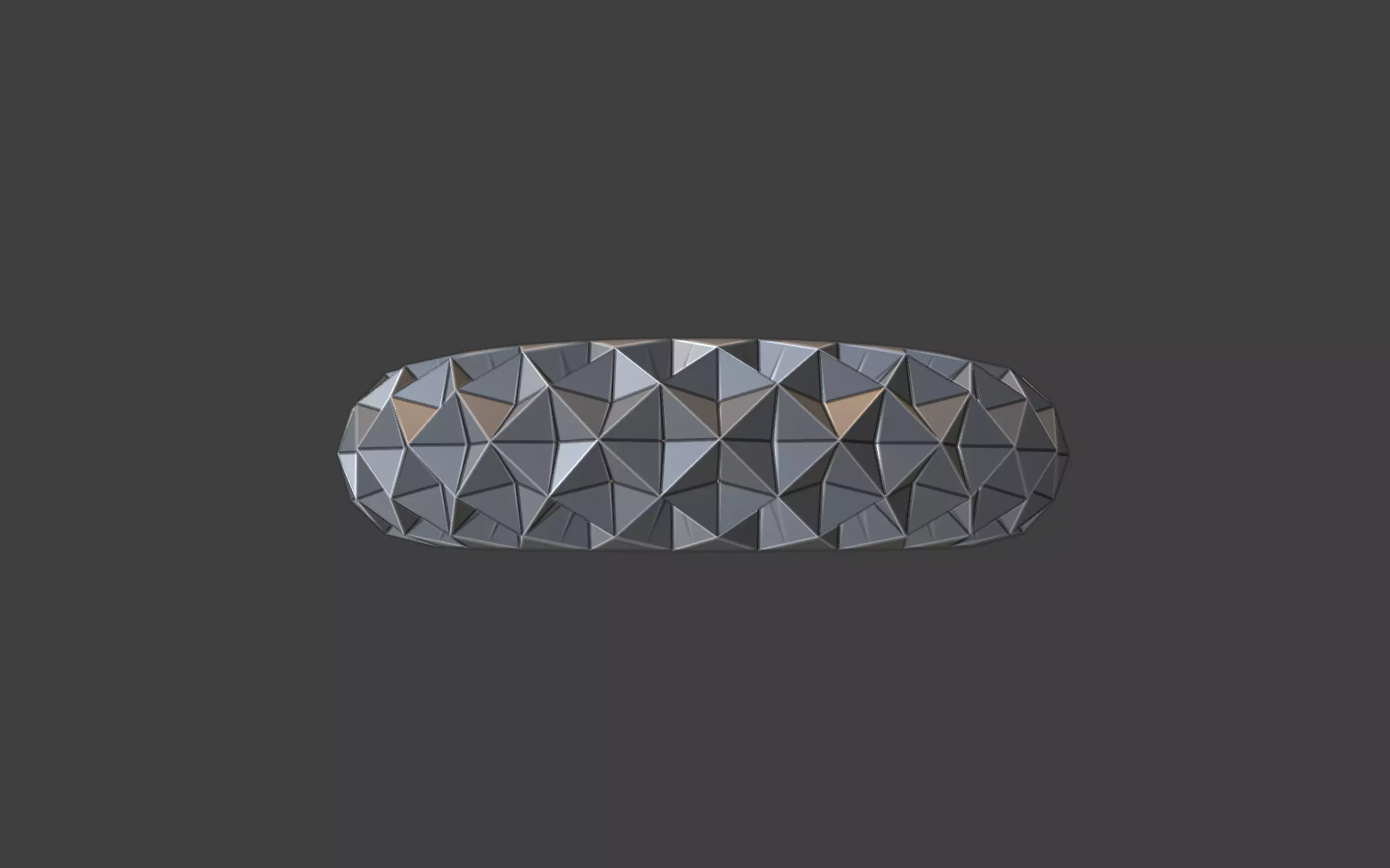 hexagon pattern ring 3D print model_7