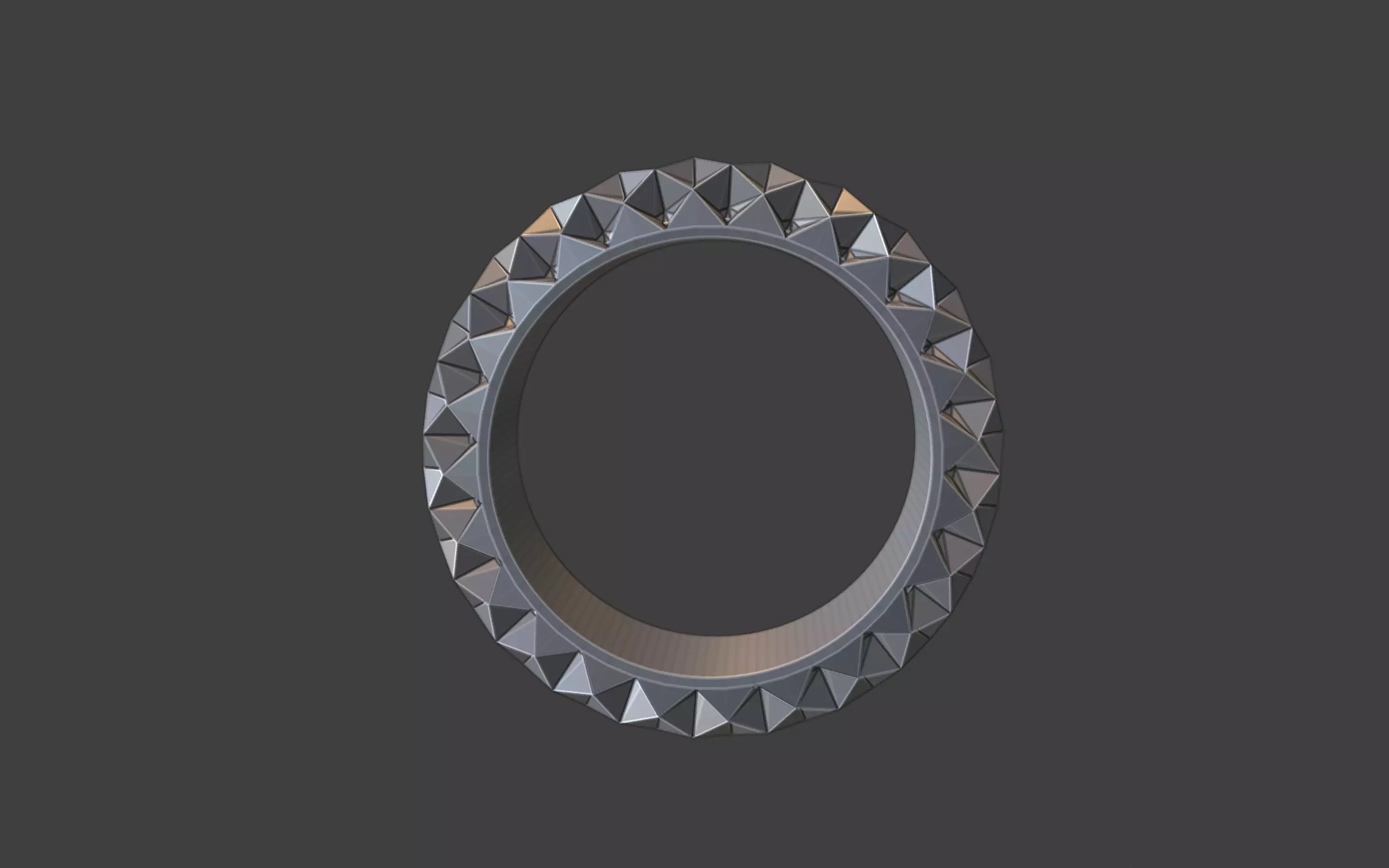 hexagon pattern ring 3D print model_13