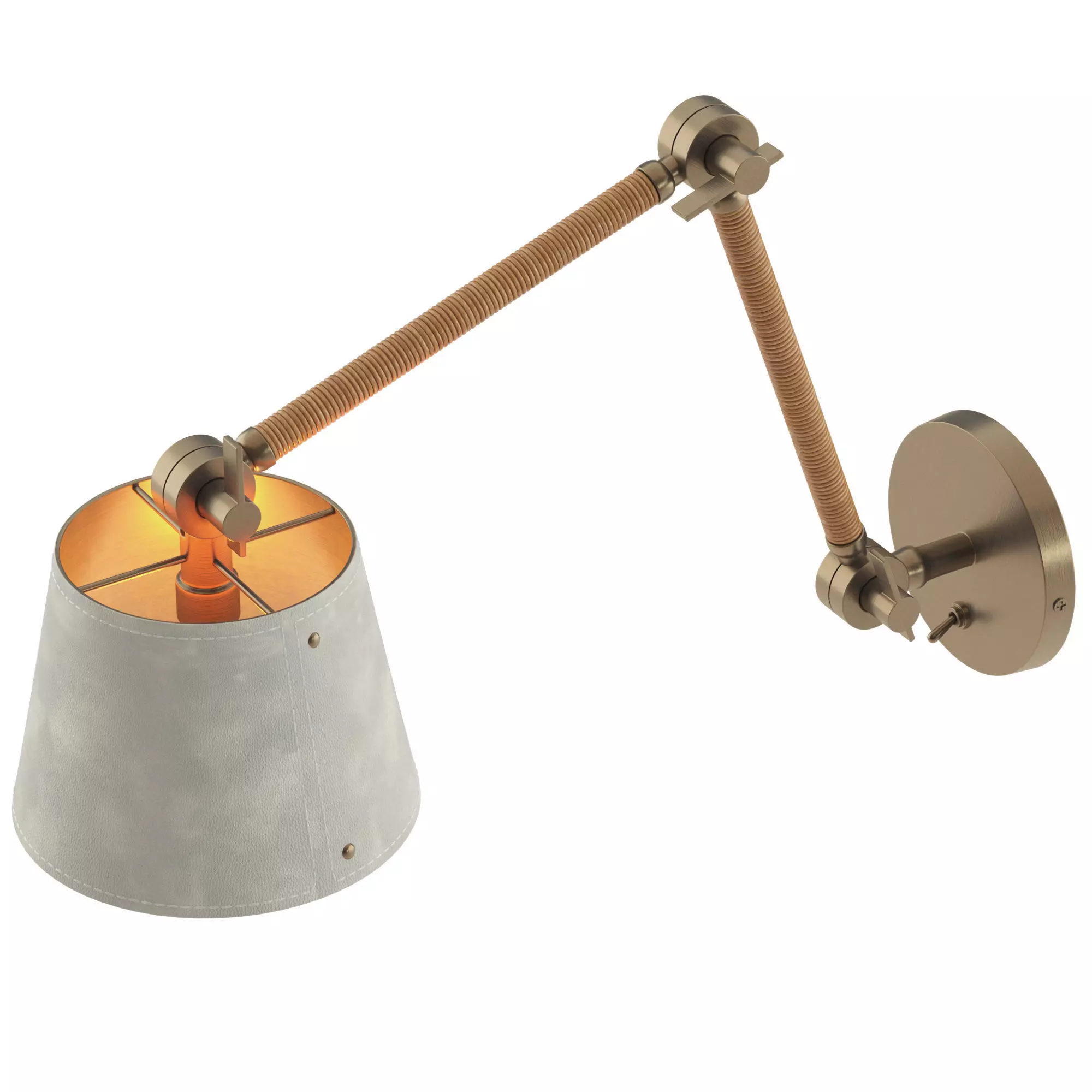 Cognac Hendrick Articulating Sconce 3D model_2