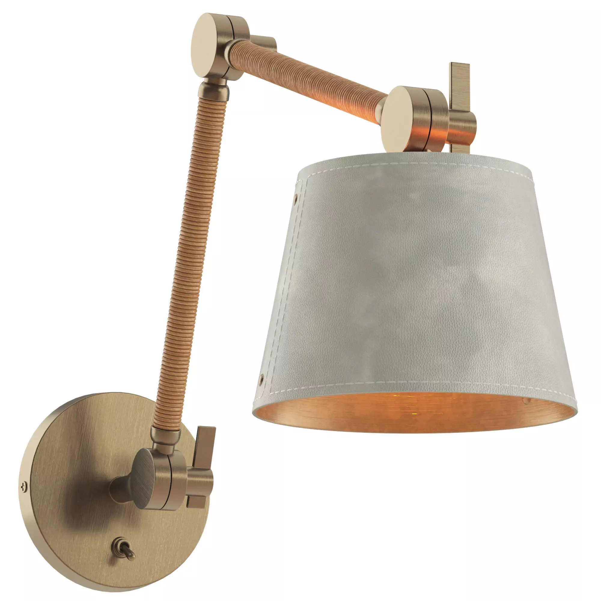 Cognac Hendrick Articulating Sconce 3D model_1