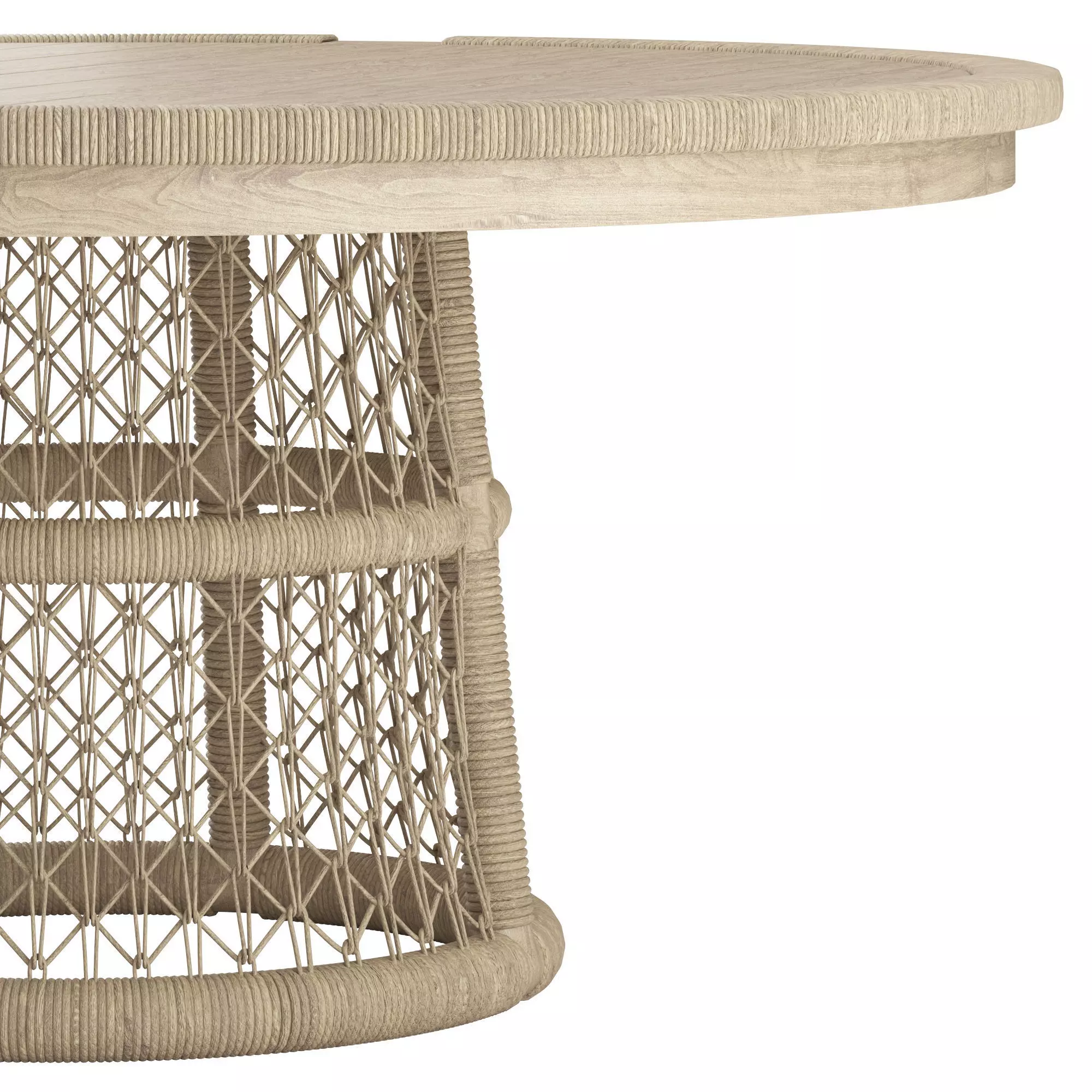 Montecito Outdoor Dining Table 3D model_3