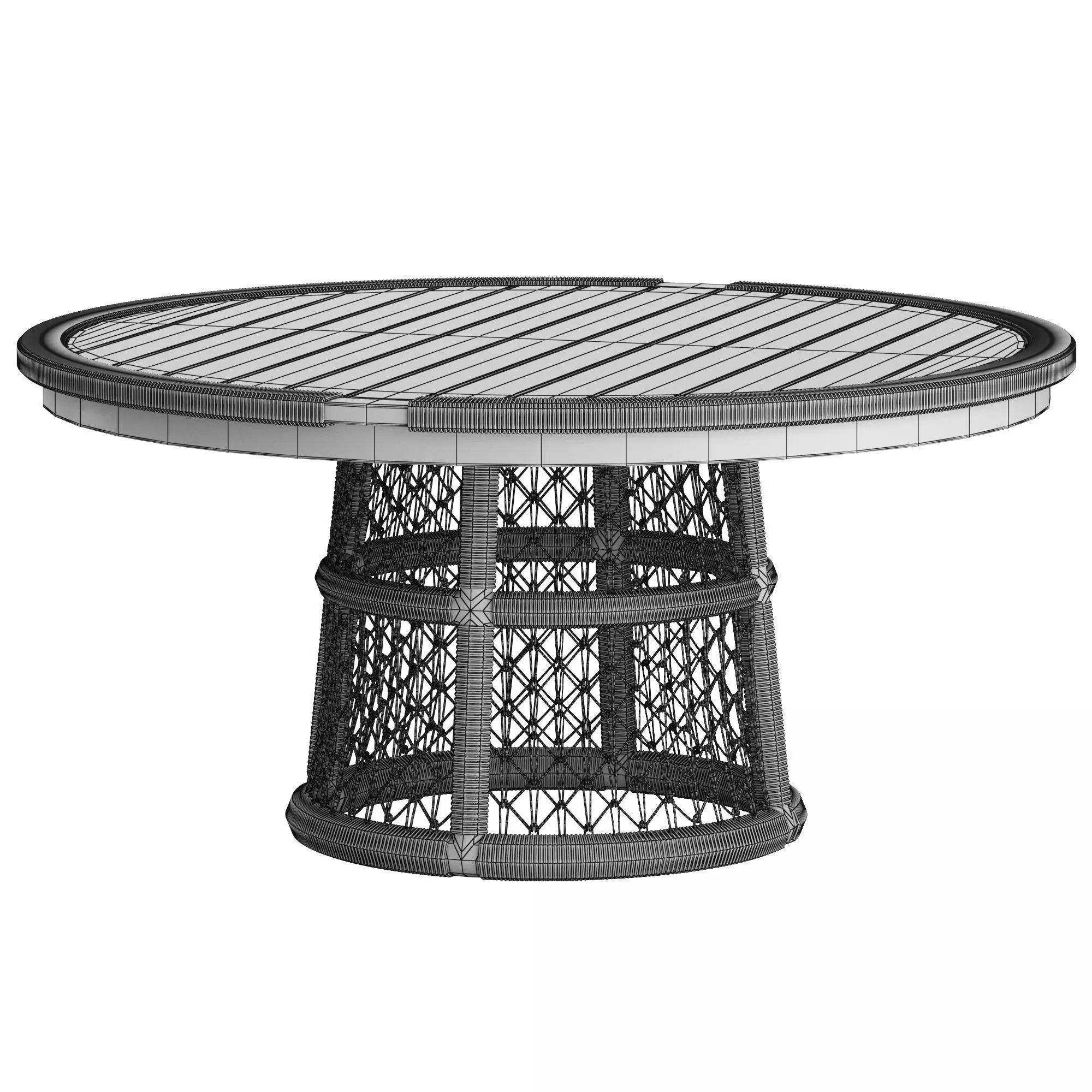 Montecito Outdoor Dining Table 3D model_5