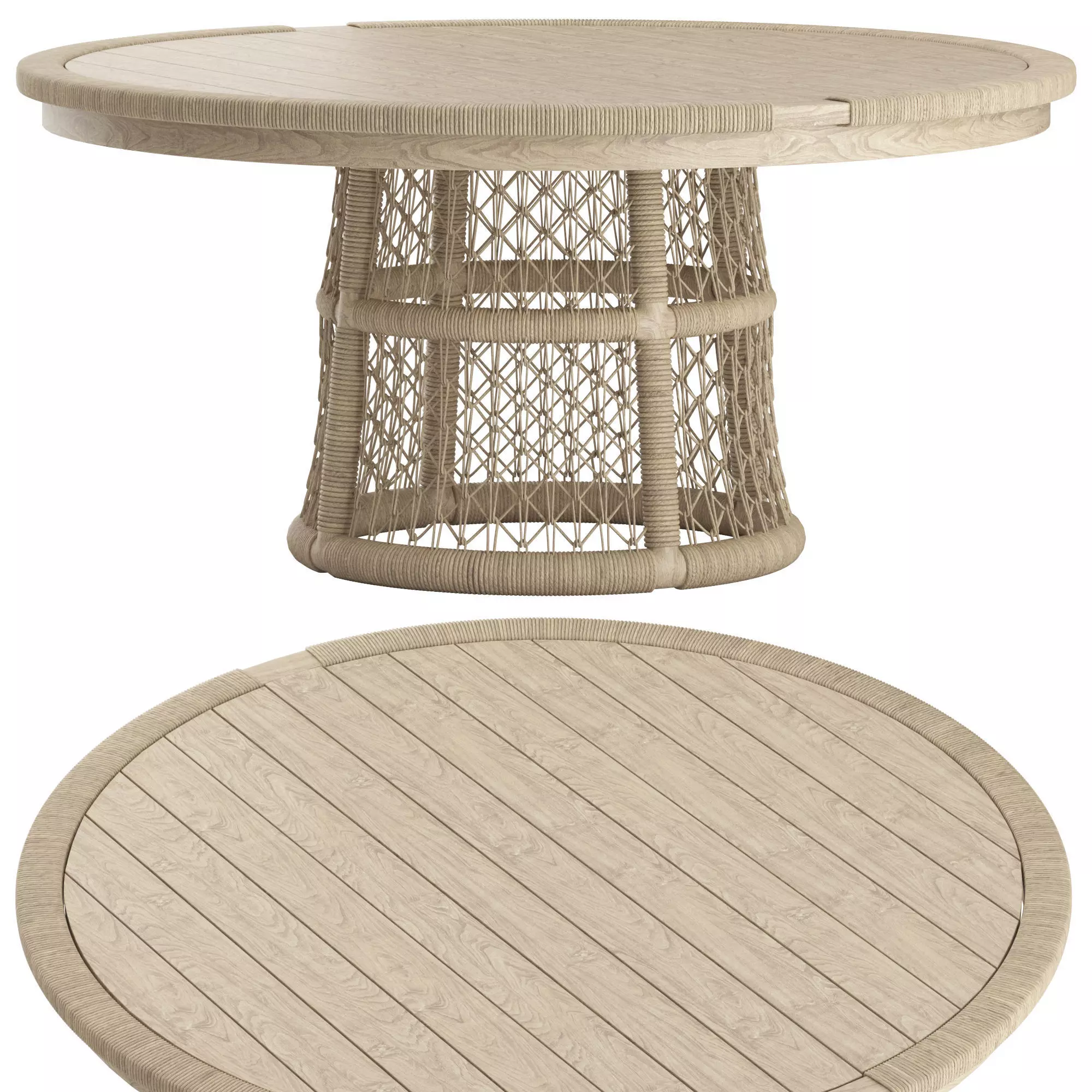 Montecito Outdoor Dining Table 3D model_0