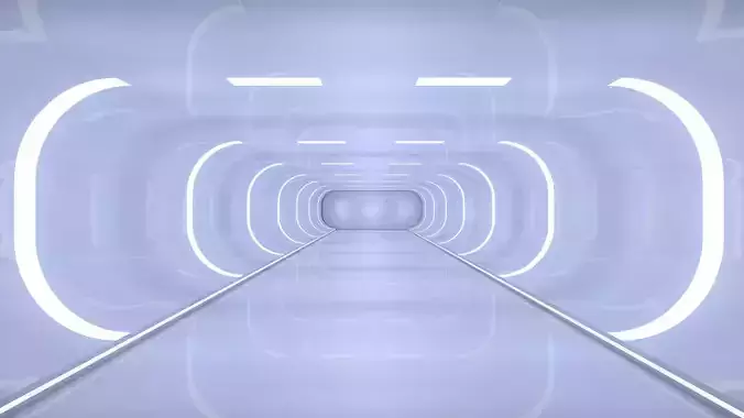 Sci Fi Tunnel Low-poly 3D model