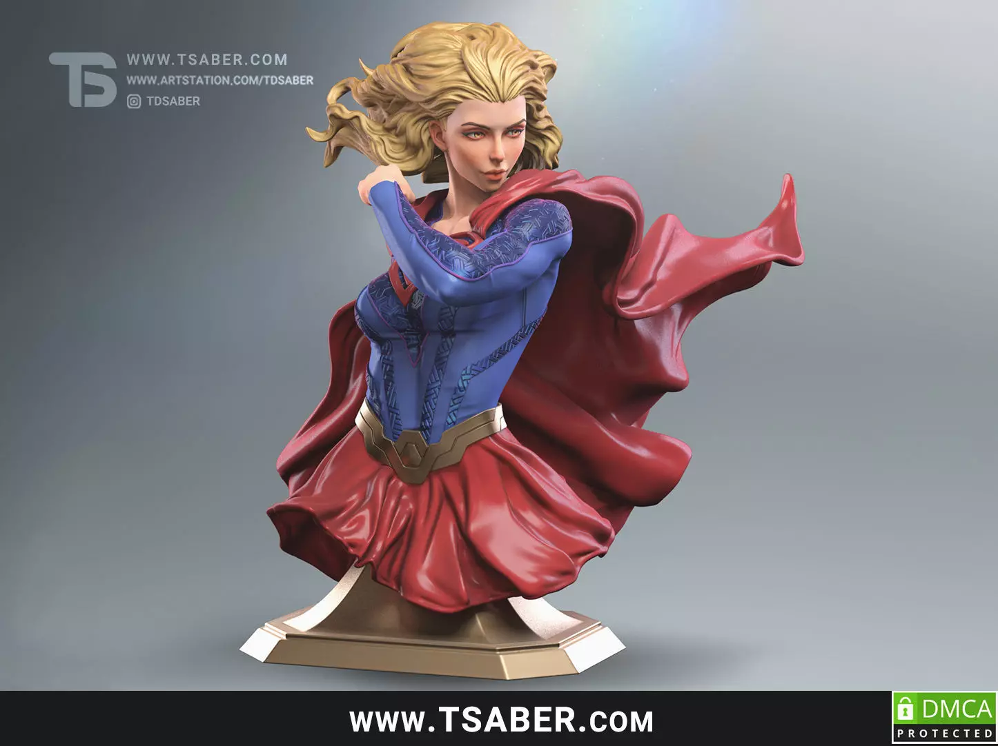 Supergirl Bust 3D print model