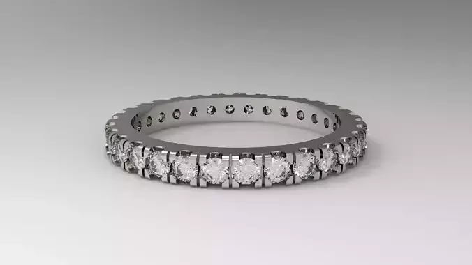 Band Ring U Pave setting