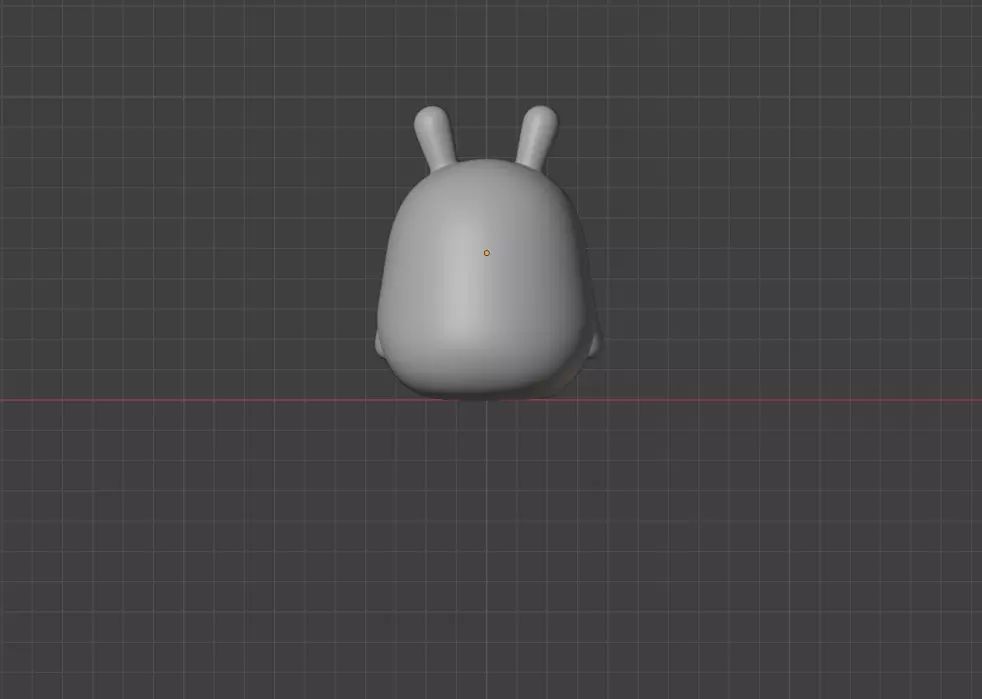 Cute Blinky sitting 3D print model_3