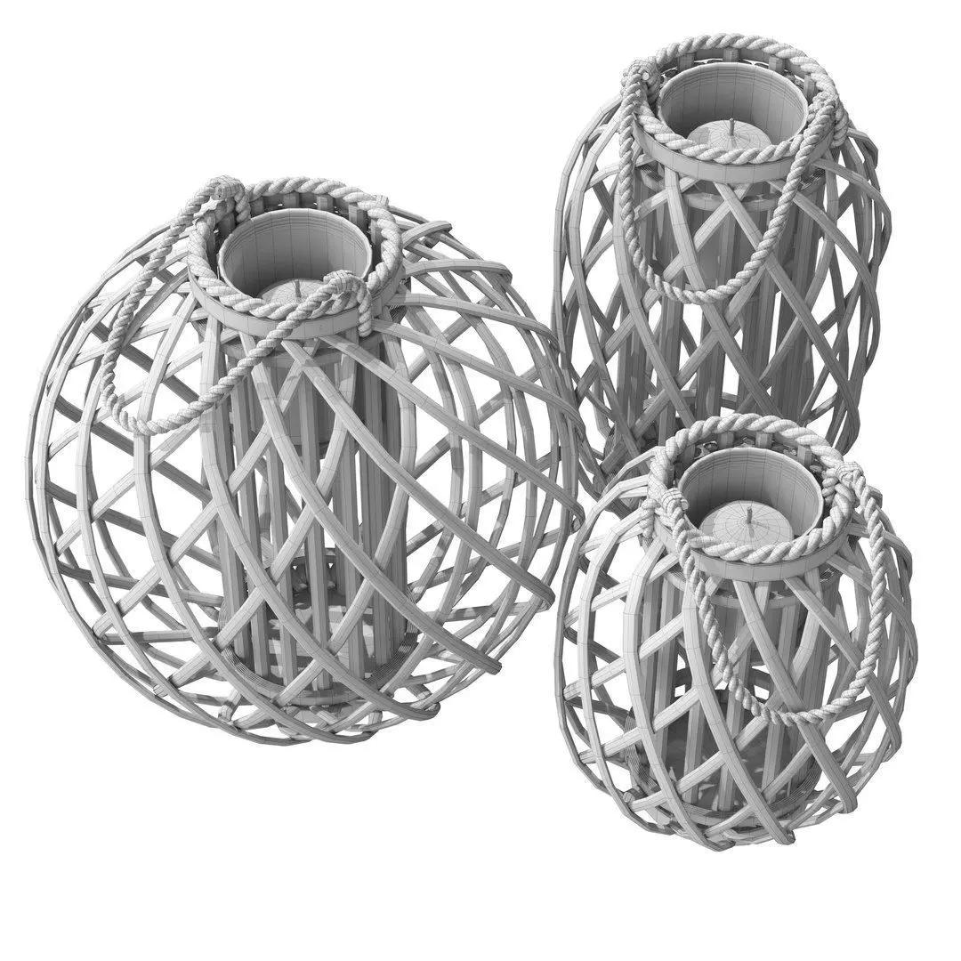 Lantern Samoa and Mauritius Willow Wood 3D model_5