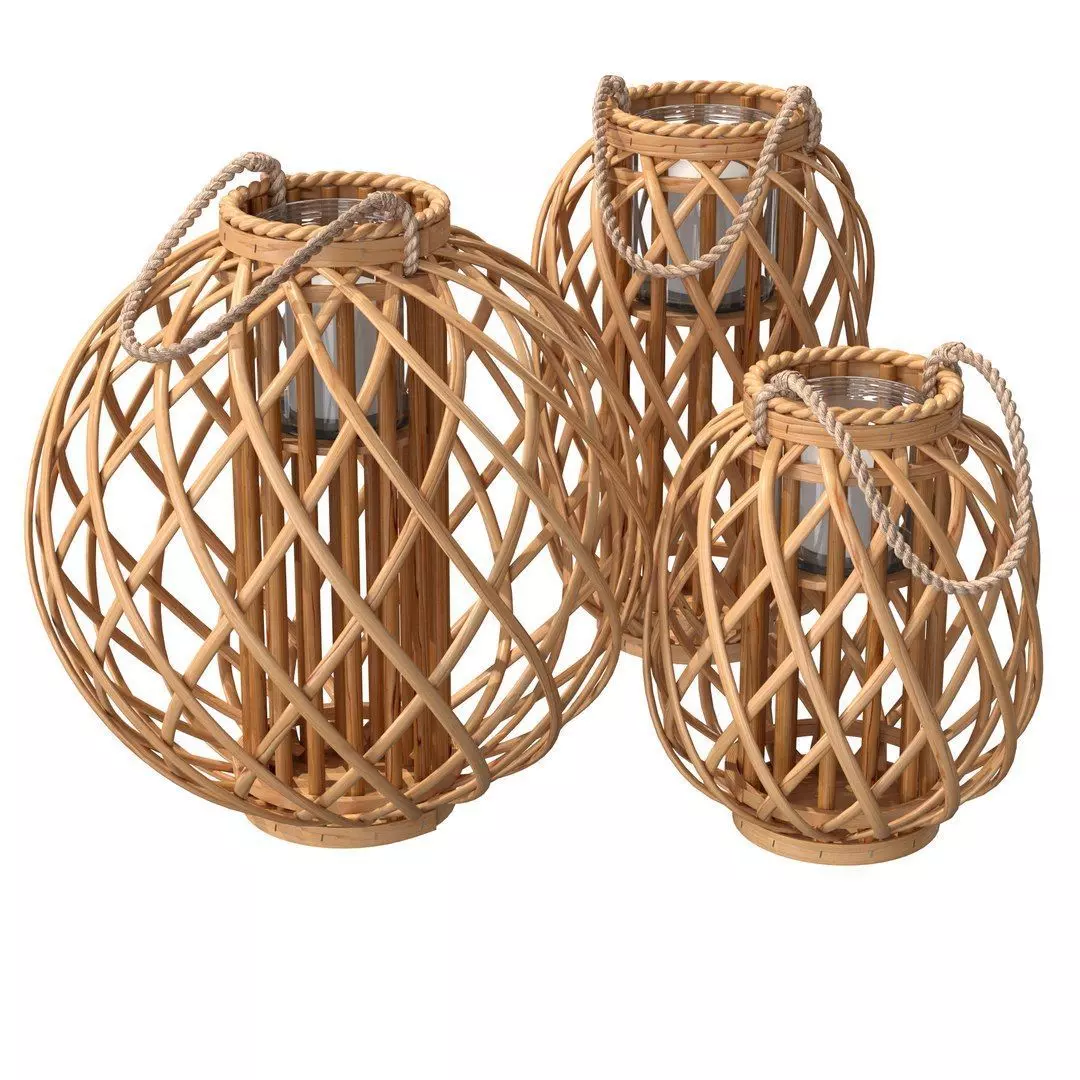 Lantern Samoa and Mauritius Willow Wood 3D model_0