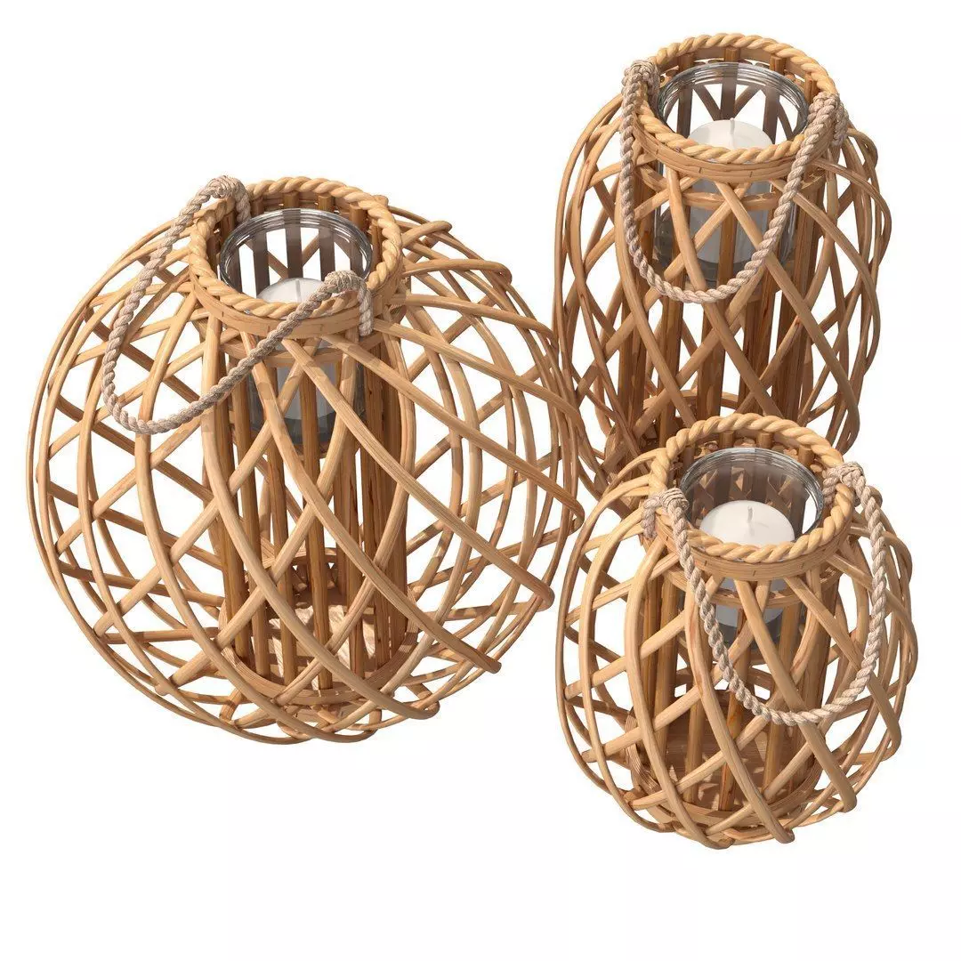 Lantern Samoa and Mauritius Willow Wood 3D model_1