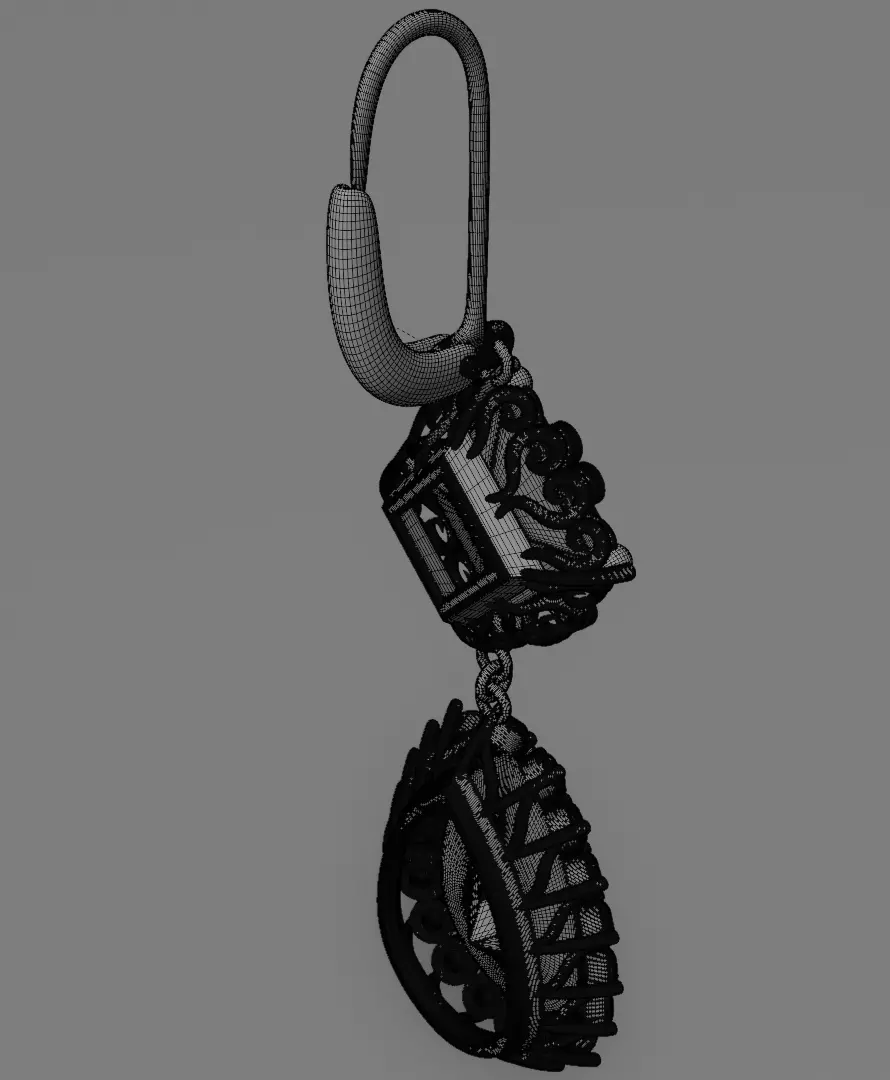 Silver Aurelis earrings 3D model jewelry 3D model_22