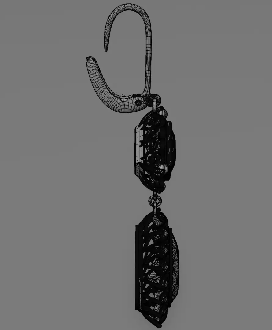 Silver Aurelis earrings 3D model jewelry 3D model_19