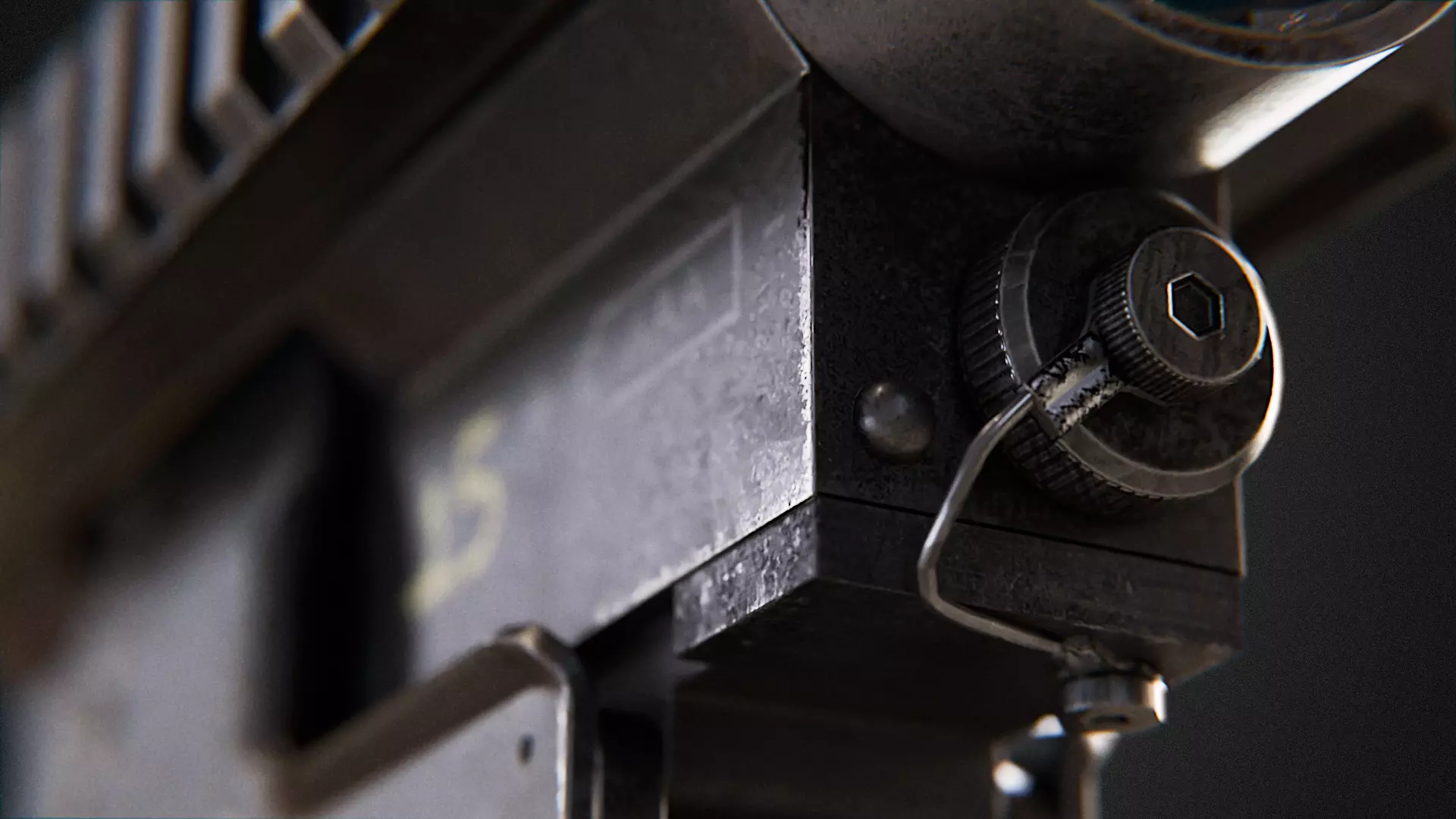 M2A1 Grenade launcher Reflex Sight Low-poly 3D model_6