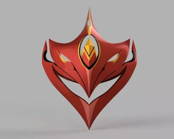 Tartaglia Childe Mask Genshin Impact Magnet 3D print model_0