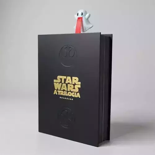 Cute little ghost with a big tongue bookmark 3D print model