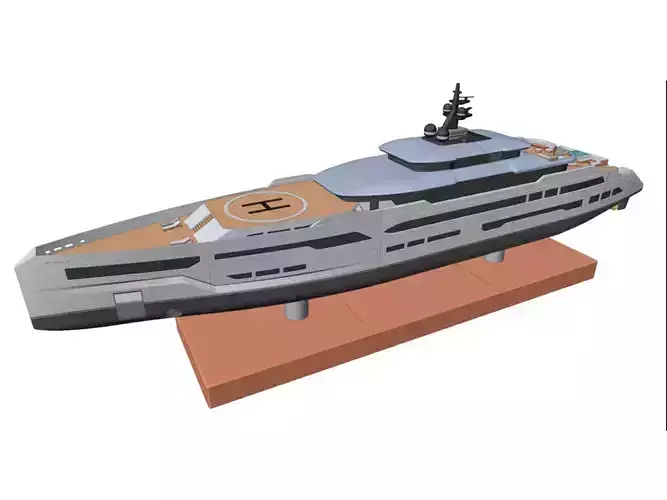 3D Printable Yacht Scale Model