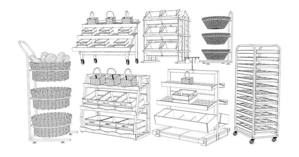 Bakery Display Collection 3D model_18