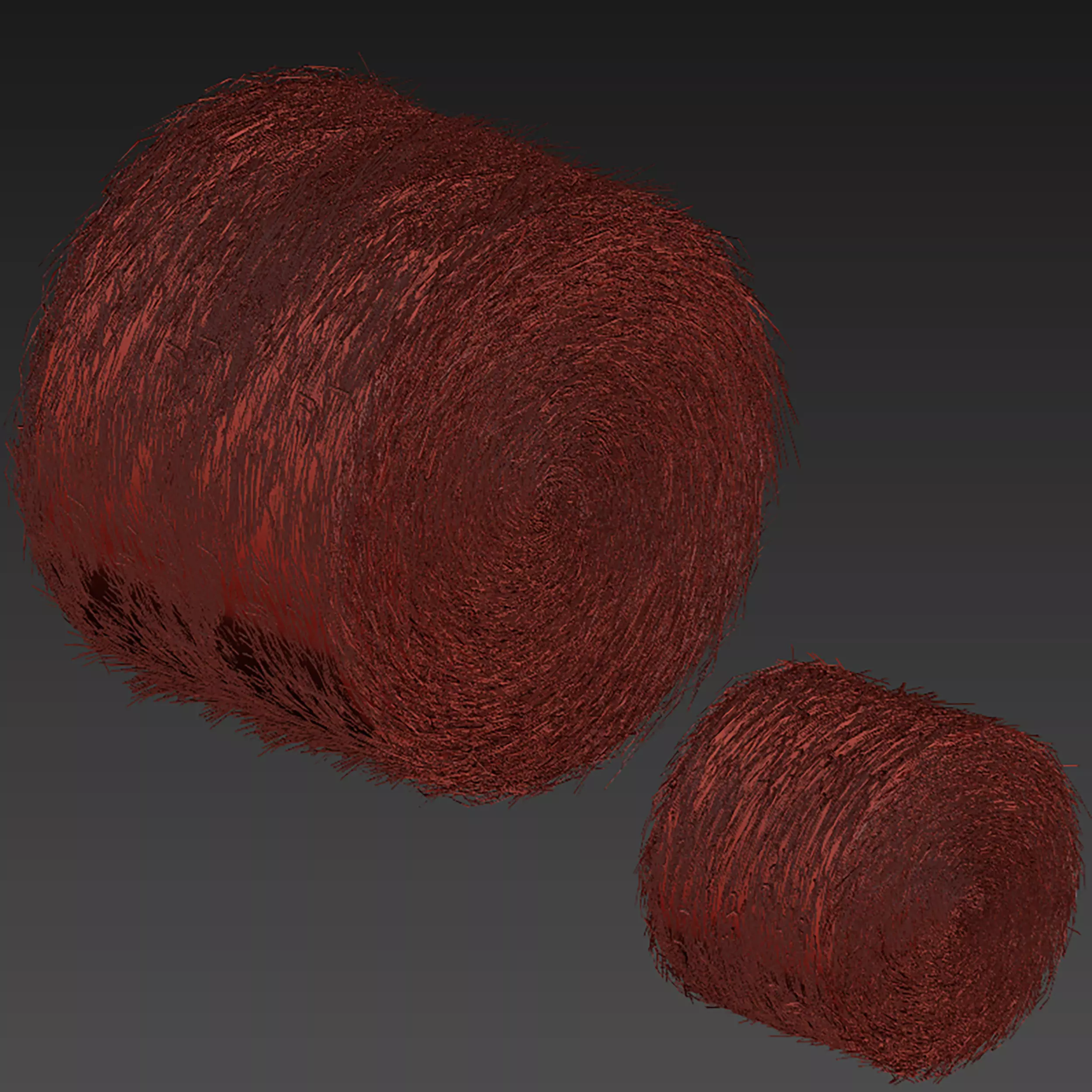 Hay in rolls Straw in rolls 3D model_11
