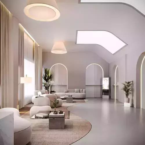 Modern Clinic Reception Waiting Area 3ds Max Corona