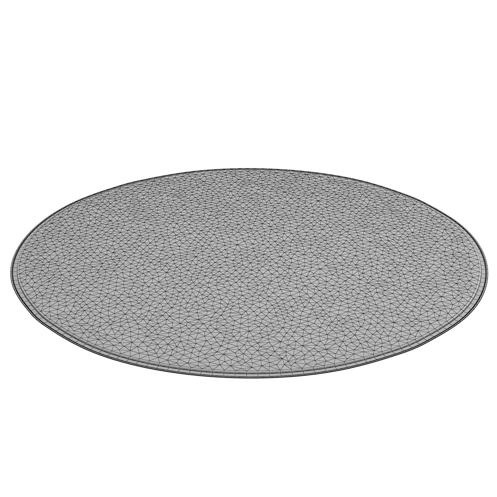 Samira Wool Rug round 3D model_6