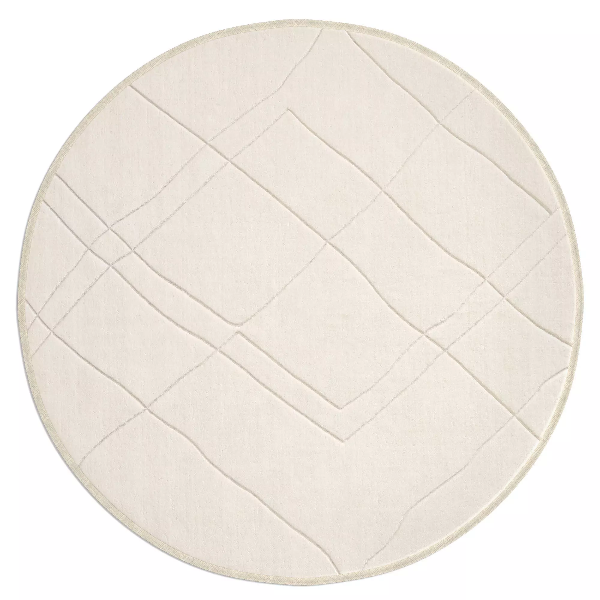 Samira Wool Rug round 3D model_4