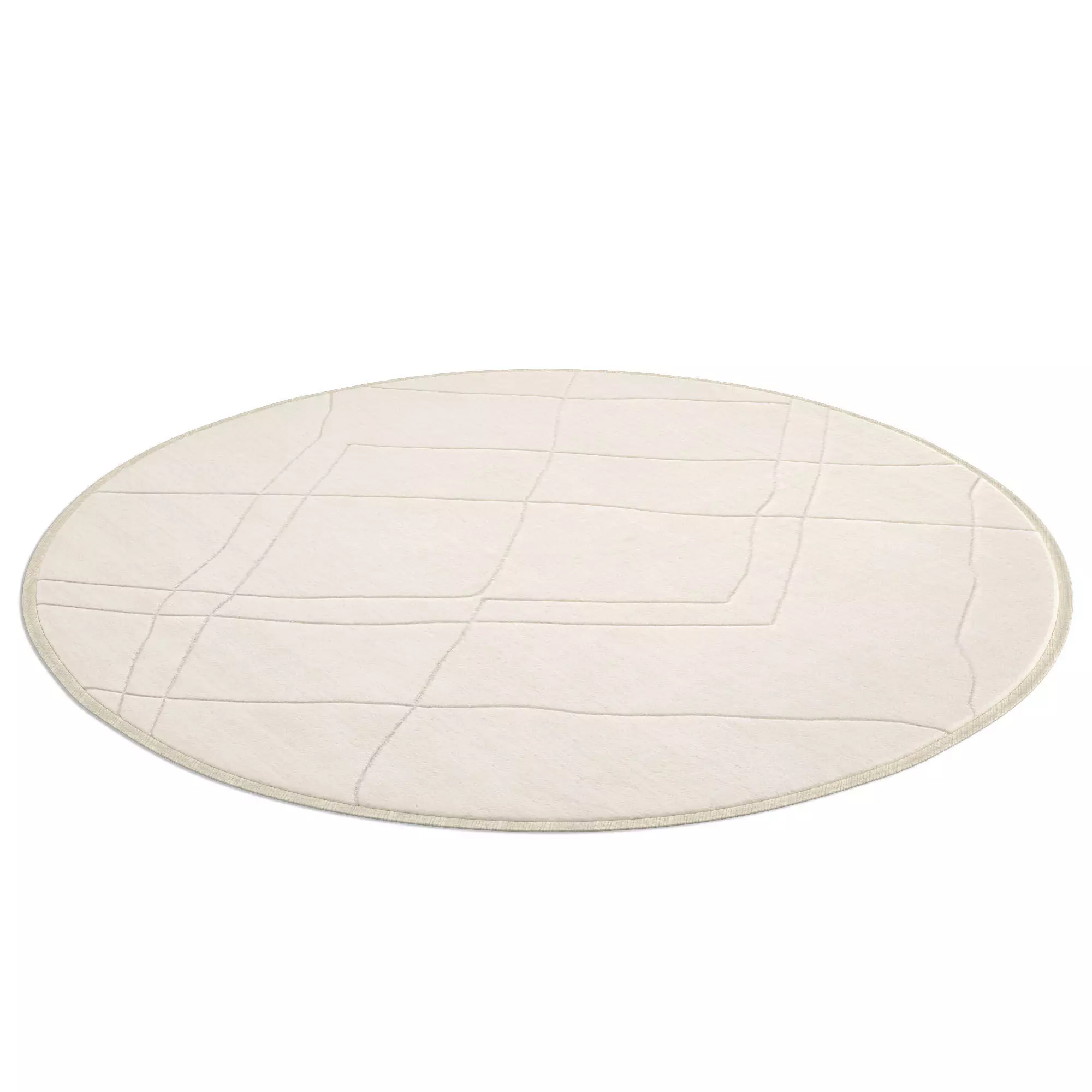 Samira Wool Rug round 3D model_2