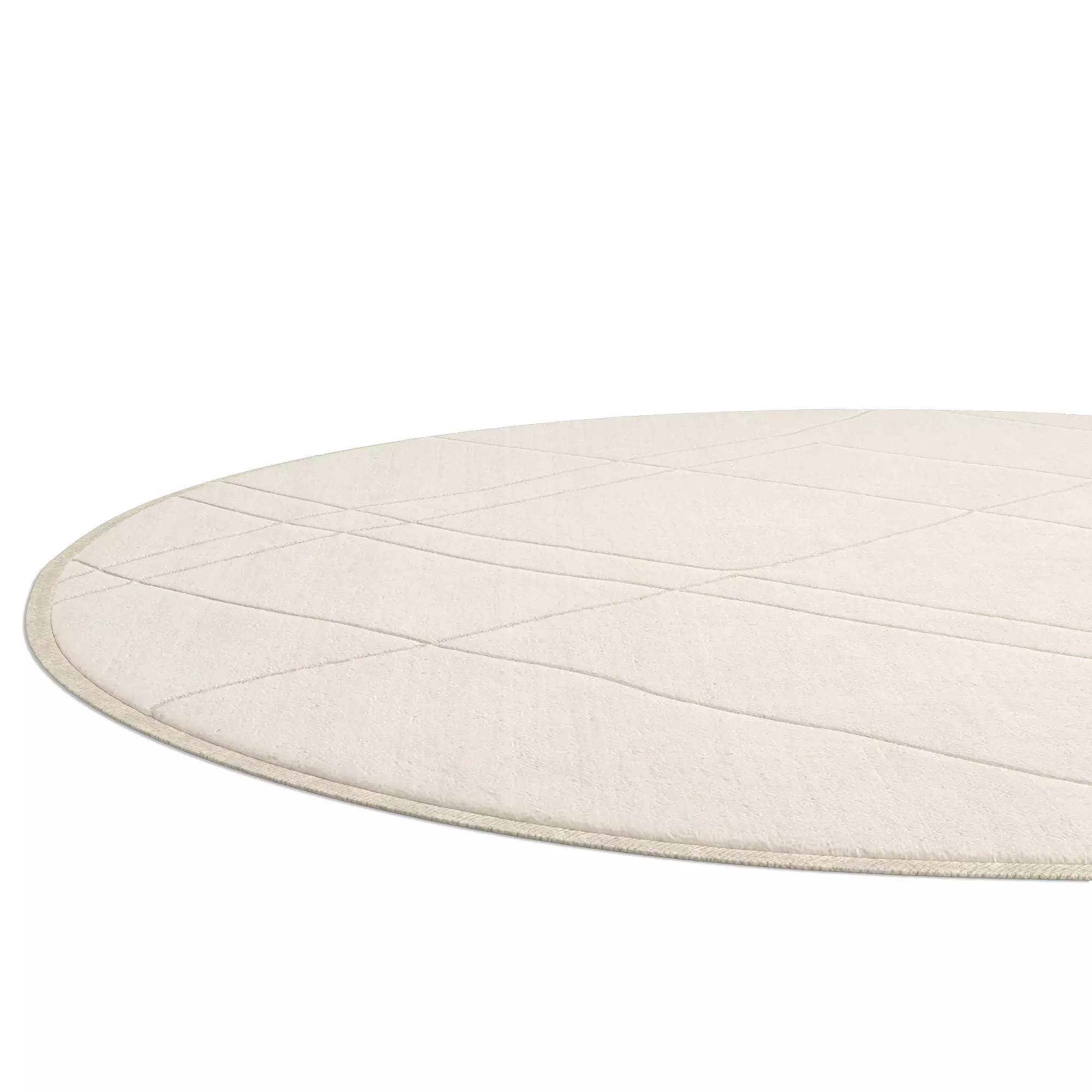 Samira Wool Rug round 3D model_1