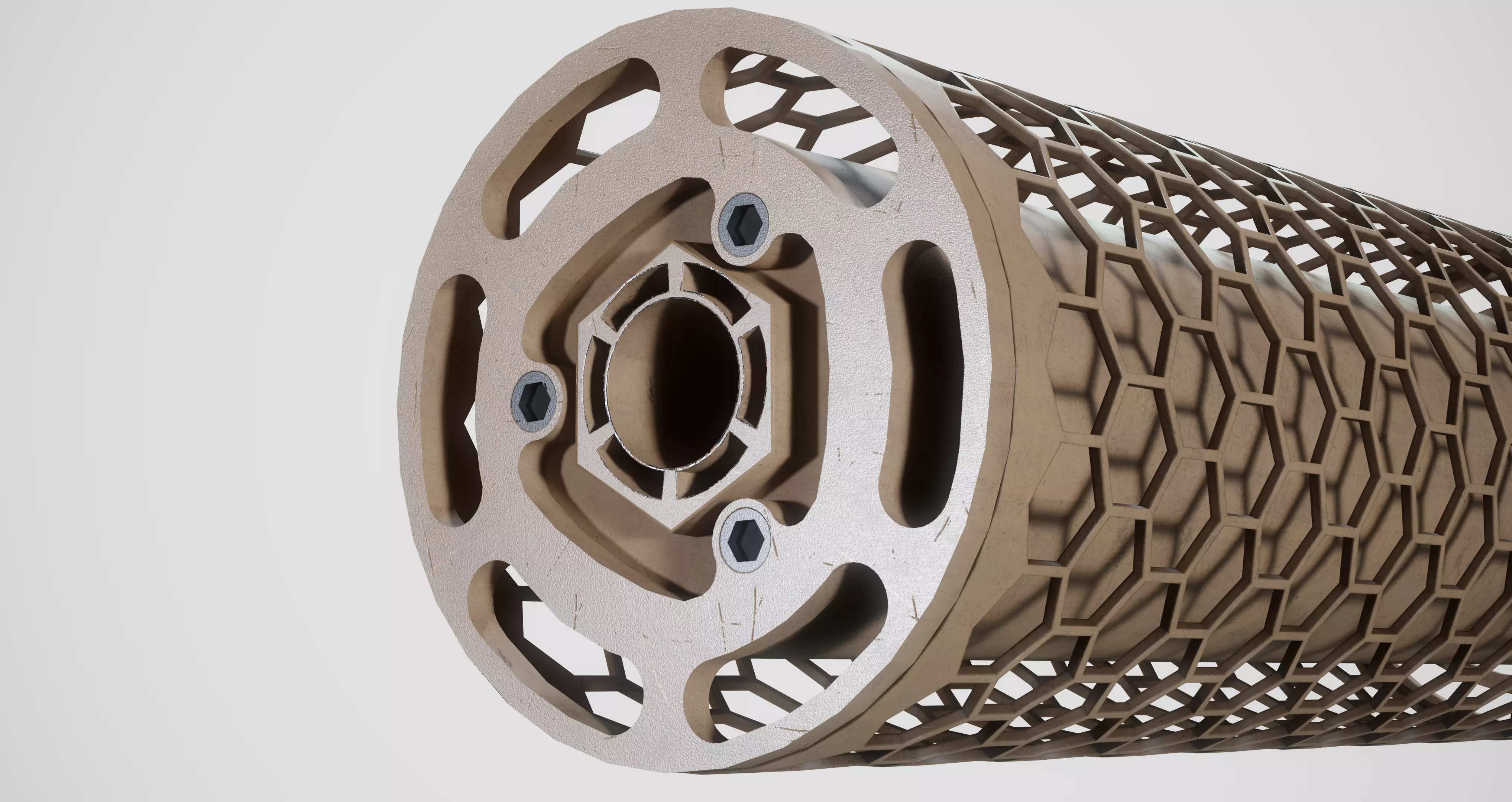 3D model Sig Sauer SURG 553 Hexagon Supressor PBR VR / AR / low