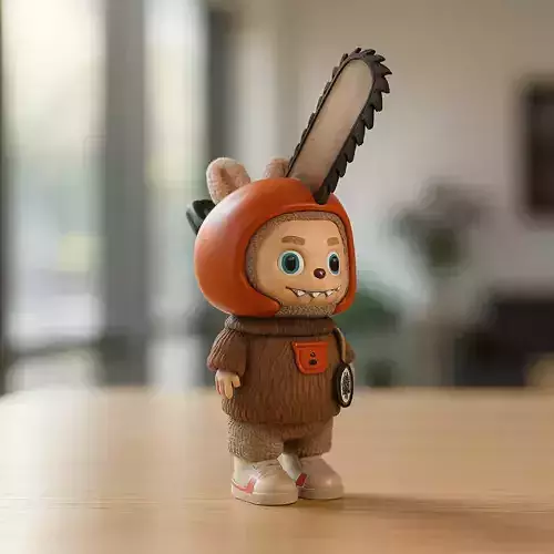  Labubu Chainsaw Bunny  Cute Collectible Figurine