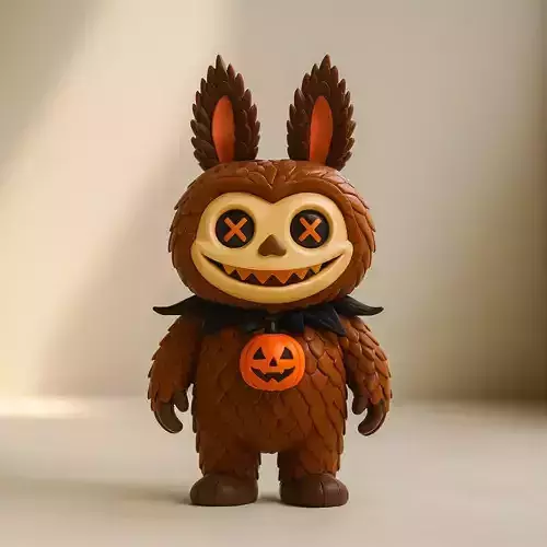  Halloween Labubu Bunny Monster Figurine