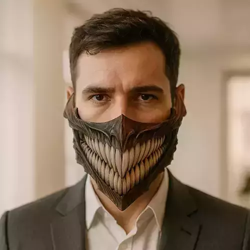 Dan Da Dan Mask Anime Inspired Cosplay Pro 3D print model Dan Da Dan Mask Anime Inspired Cosplay Pro 3D print model