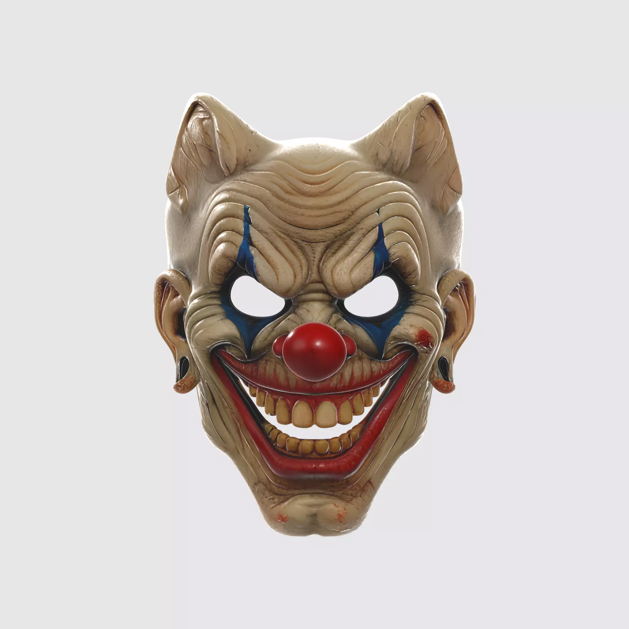 Creepy Evil Clown Mask Scary Halloween Horror 3D print model_0