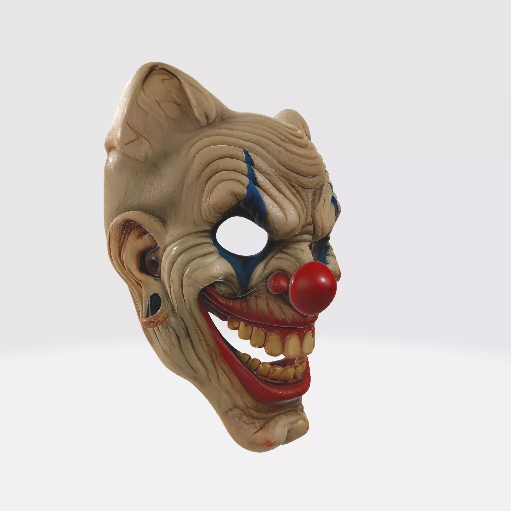 Creepy Evil Clown Mask Scary Halloween Horror 3D print model_2