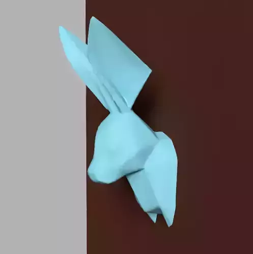 Low-Poly Geometric Rabbit  3D Decorative Model
