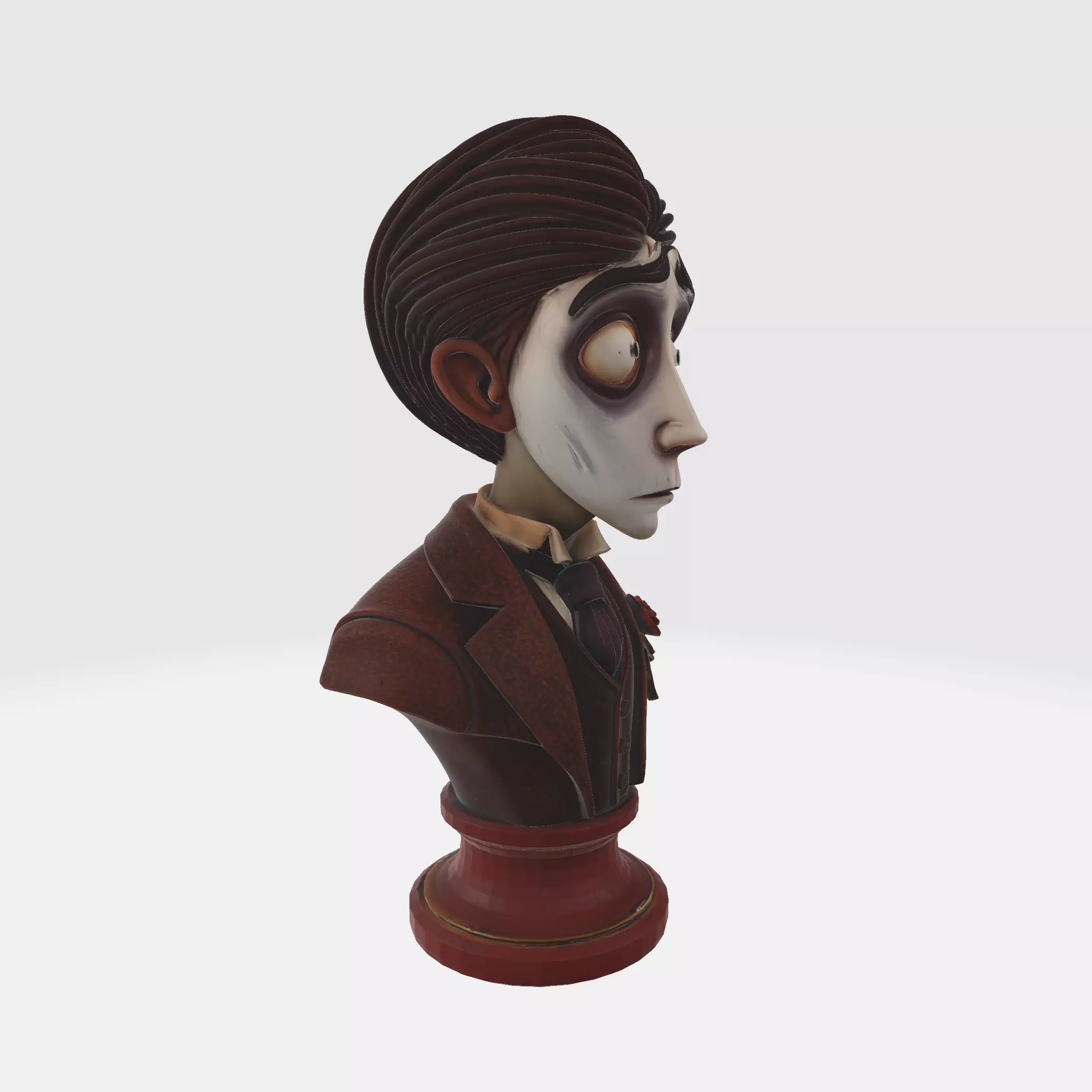 Victor Van Dort Bust Corpse Bride 3D print model_4