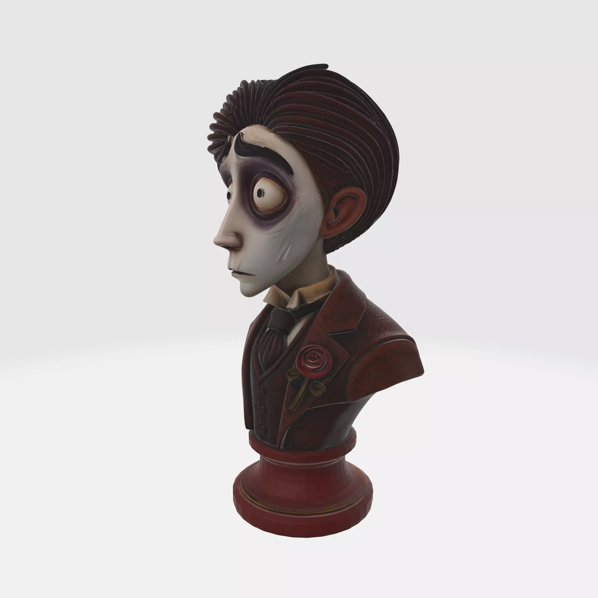 Victor Van Dort Bust Corpse Bride 3D print model_2