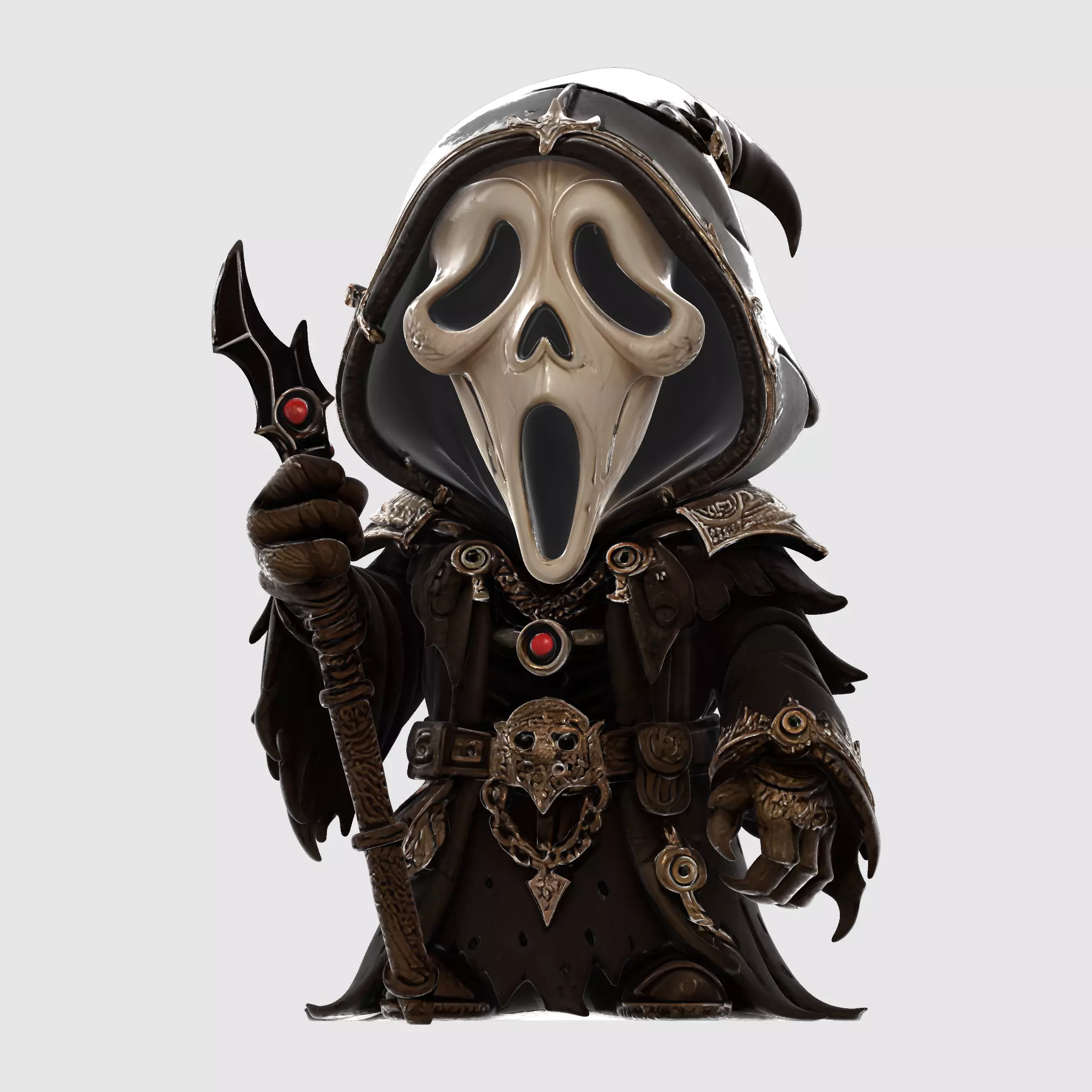 Scream Ghostface Dark Sorcerer Figurine 3D print model_1
