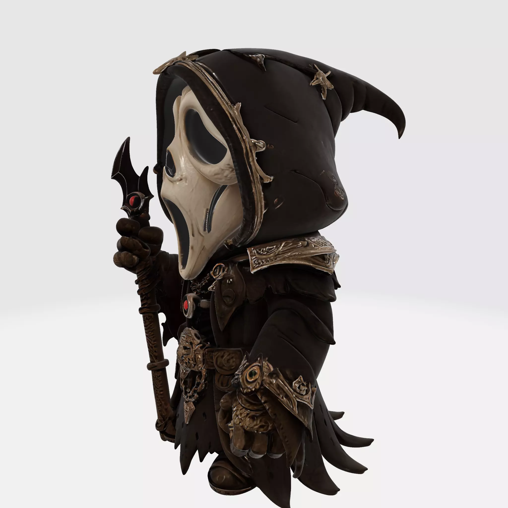 Scream Ghostface Dark Sorcerer Figurine 3D print model_4