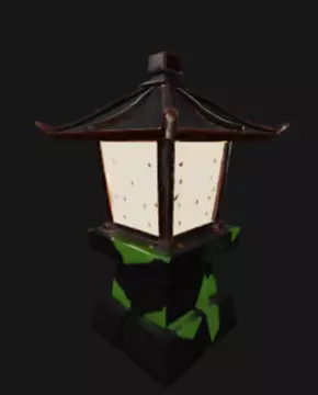 Japanese Stone Lantern 3D Model Low-poly 3D model_5