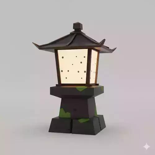 Japanese Stone Lantern 3D Model Low-poly 3D model Japanese Stone Lantern 3D Model Low-poly 3D model