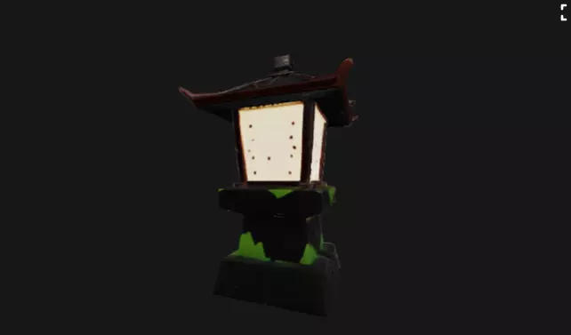 Japanese Stone Lantern 3D Model Low-poly 3D model_1