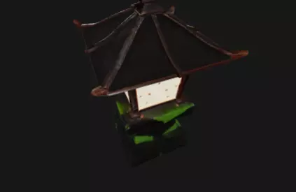 Japanese Stone Lantern 3D Model Low-poly 3D model_3