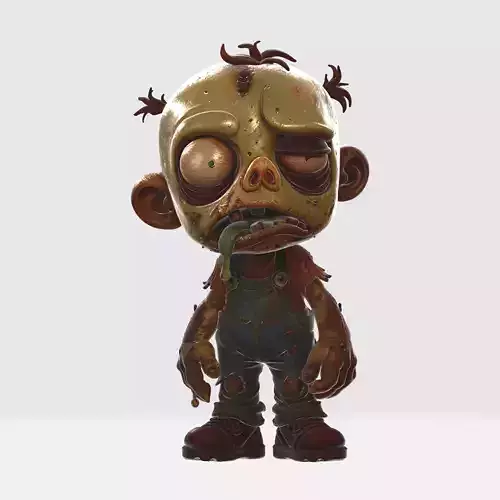 Zombie Character Cartoon Style
