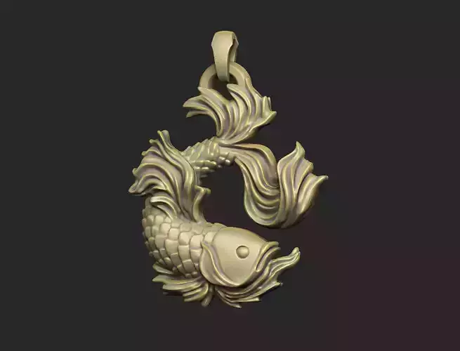 Koi scale beautiful Chinese old fish animal history design