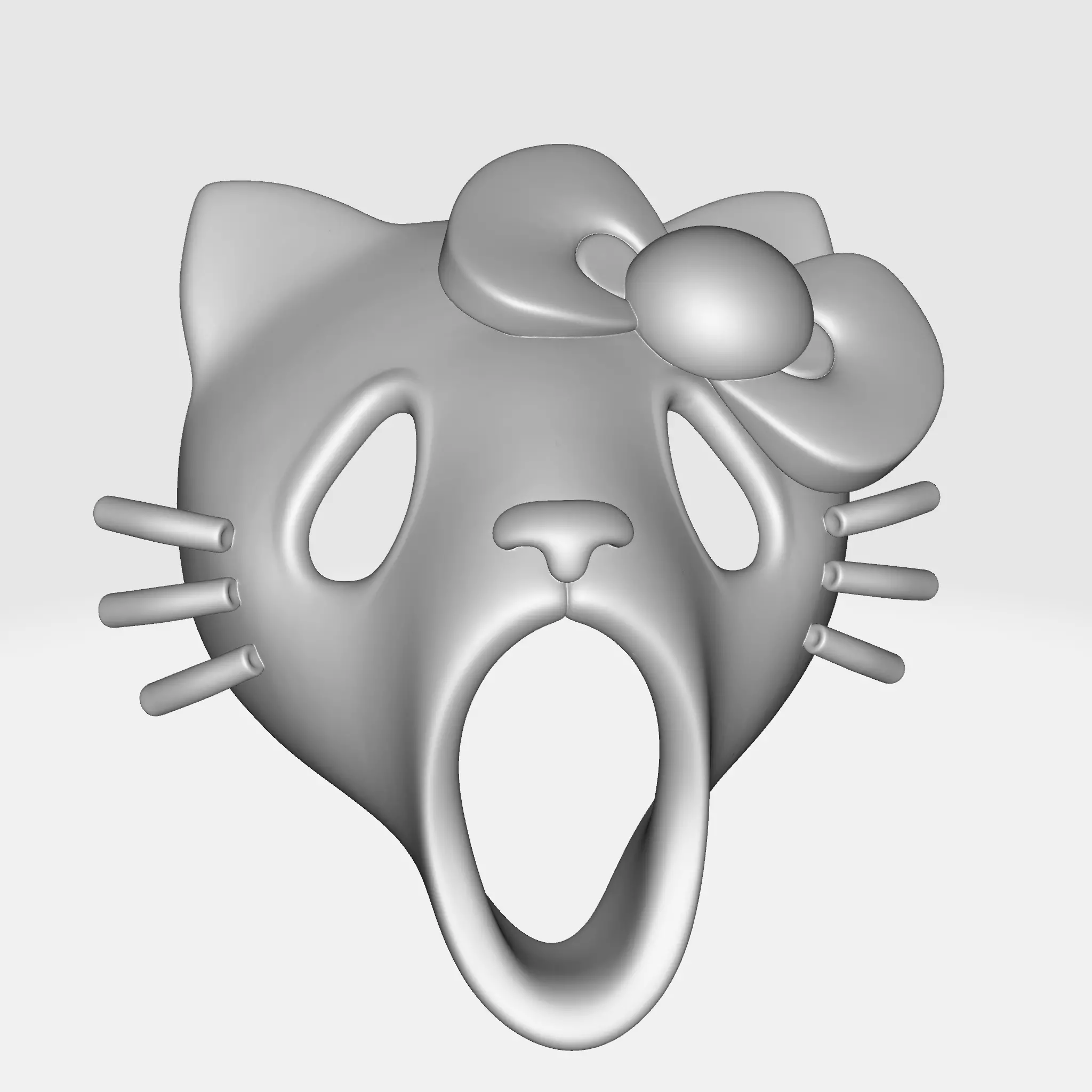 Hello Kitty Scream Mask 3D print model_4